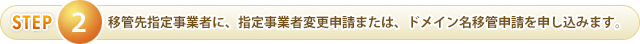 現指定業者にドメイン移管の確認